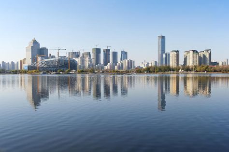 Shenyang city panorama. In autumn at the Hunhe River, China , #Affiliate, #panorama, #city, #Shenyang, #autumn, #China #ad Shenyang China, City Panorama, Panorama City, China Image, Shenyang, Aztec Design, Kids Artwork, Design Display, Design Background