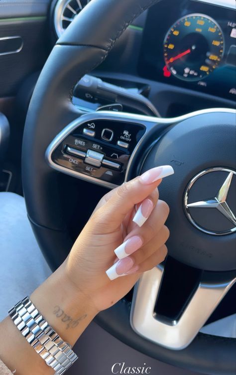 Nails In Car Pic, Pandora Bangle, Xoxo Jewelry, Girly Car Accessories, Acrylic Toe Nails, White Acrylic Nails, Pretty Nail Art Designs, Cute Tattoos For Women, Pretty Nail Art