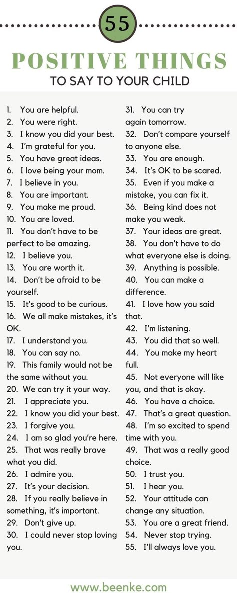 Here's 55 positive things to say to your child to help them feel confident and loved! Words of encouragement like these build feeling of self worth. Positive things to say to kids boost self esteem and encourage a growth mindset. Positive Things To Say, Uppfostra Barn, Tenk Positivt, Positive Affirmations For Kids, Parenting Knowledge, Affirmations For Kids, Positive Things, Mindfulness For Kids, Smart Parenting