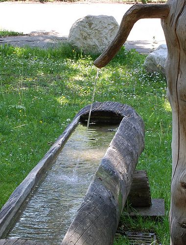 Water trough | Flickr - Photo Sharing! Natural Playground Ideas, Water Trough, Playground Ideas, Natural Playground, Water Features In The Garden, Outdoor Learning, Garden Fountains, Country Farm, Water Fountain