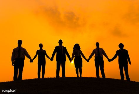 Group of Business People Holding Hand. | premium image by rawpixel.com Group Holding Hands, Holding Hands Drawing, People Holding Hands, Friendship Art, Story Pictures, Hand Silhouette, Poster Inspiration, Group Art, Deep Art