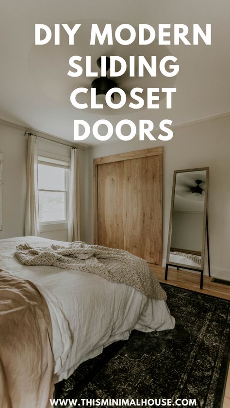 Sliding Bypass Closet Doors Diy, Tri Pass Closet Doors, Diy Sliding Closet Doors, Closet Door Ideas Diy, Closet Doors With Mirrors, Sliding Closet Door Ideas, Sliding Closet Doors Makeover, Closet Doors Diy, Modern Sliding Closet Doors