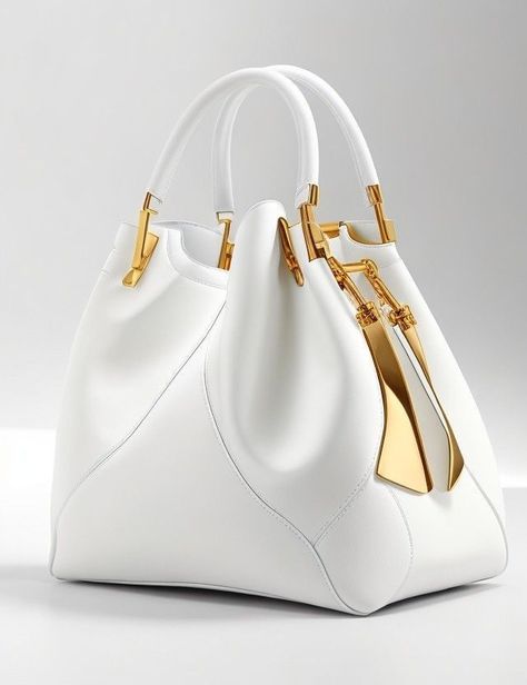 Stylish Hand Bags For Women, Sac En Cuir Diy, Women Bags Fashion Handbags, Modern Handbag, My Style Bags, Women's Bags By Shape, Stylish Purse, Stylish Handbags, White Handbag