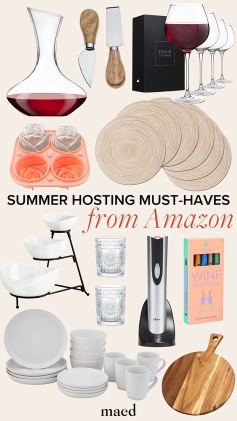 Check out these Amazon Home Finds for entertaining. MAED shares summer hosting must haves from Amazon. Follow MAED for more amazong best sellers! Hosting Must Haves, Simple Coffee Bar, Summer Hosting, Wine Markers, Amazon Home Finds, Home Finds, Best Amazon, Amazon Home, Colored Pens