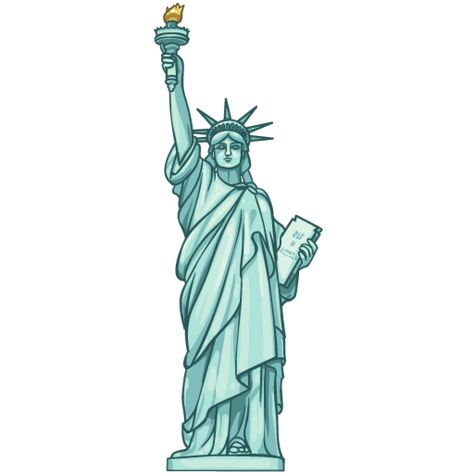 Statue Of Liberty Crown, Statue Of Liberty Drawing, Statue Of Liberty Tattoo, تمثال الحرية, Cat Tshirt Design, New York Illustration, Manhattan Times Square, Patriotic Images, Liberty New York