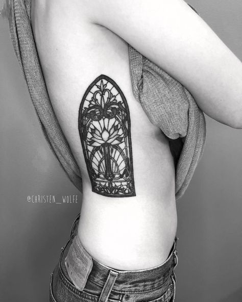 Christen Wolfe | Fully healed stained glass for Kaley - - - - #tygerwolftattoo #blacktattoonow #blackworkerssubmission #pnwtattoo #seattletattoo… | Instagram Stained Glass Back Tattoo, Stain Glass Window Tattoo, Stained Glass Window Tattoo, Pnw Tattoo, Stained Glass Tattoo, Glass Tattoo, Ma Tattoo, Seattle Tattoo, Black Mosaic