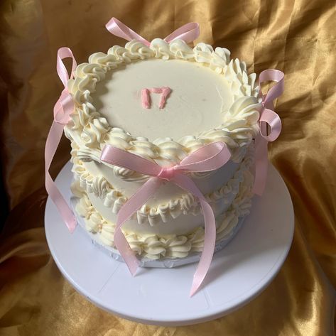 Embrace your inner coquette with our vintage cake adorned with charming bows. Because sometimes, we're just girls craving a slice of nostalgia and sweetness. 🎀🍰 #VintageDelights #SweetIndulgence" Trend Cake, Girly Cakes, Coquette Vintage, Birthday Treats, Girl Cakes, Vintage Cake, Just A Girl, Just Girl Things, A Girl