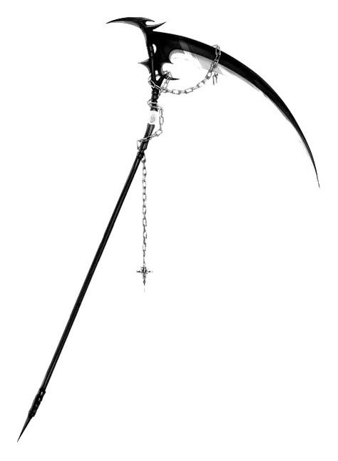 Sythes Design, Cool Swords Design, Scythes Designs, Fantasy Scythe Ideas, Fantasy Weppons, Scythe Designs Drawing, Fantasy Scythe Concept Art, Dark Staff Magic, Scythe Design Art