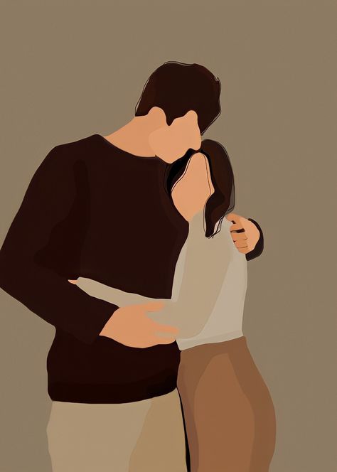 Minimal Cartoon, Paar Illustration, Image Couple, Faceless Portrait, Cute Couple Drawings, Illustration Art Girl, Couple Illustration, Cartoon Portrait, Cute Couple Cartoon