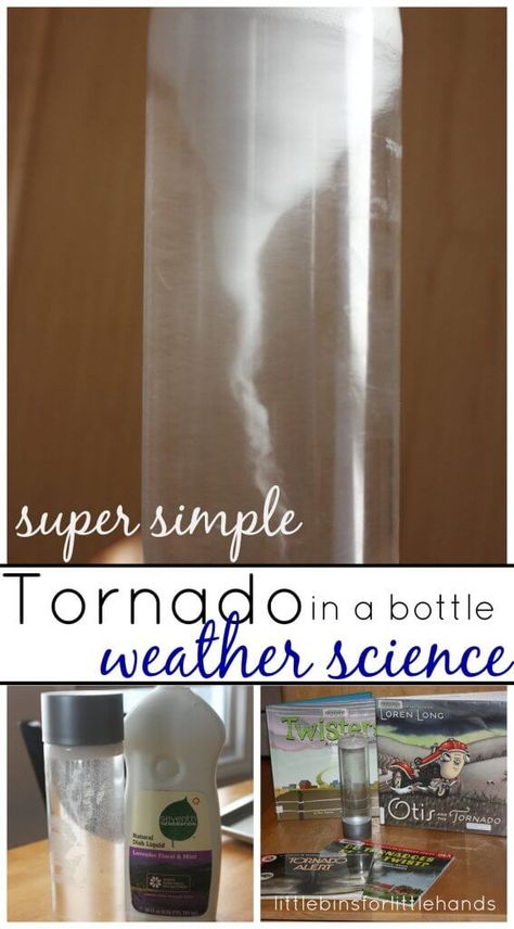 Easy Science Discovery Bottles | Little Bins for Little Hands Weather 2nd Grade Activities, 2nd Grade Weather Unit, 2nd Grade Science Fair Projects, 2nd Grade Science Experiments, Weather Science Activities, Tornado Gif, Tornado In A Bottle, Weather Experiments, Teaching Weather