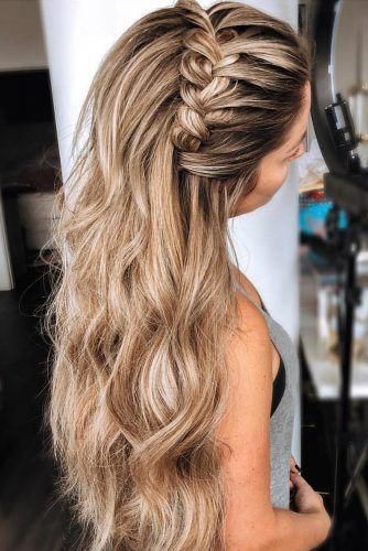 Braided Wedding Hair Ideas You Will Love ❤︎ Wedding planning ideas & inspiration. Wedding dresses, decor, and lots more. #weddingideas #wedding #bridal #braids Glamorous Wedding Hair, Wedding Hair Half, Plaits Hairstyles, Penteado Cabelo Curto, Braided Hairstyles For Wedding, Braided Hairstyles Easy, Wedding Hairstyles For Long Hair, Half Up Hair, Braids For Long Hair