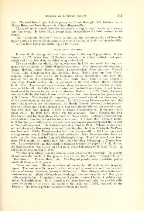 Conyngham Township - History of Luzerne County, Pennsylvania, with b... Luzerne County, Family History, The Valley, Genealogy, Internet Archive, Pennsylvania, The Borrowers, Free Download, The Selection