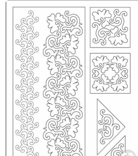 Motif Soutache, Soutache Pattern, Paper Flowers Wedding, Kurti Embroidery Design, Pencil Design, Framed Embroidery, Border Embroidery Designs, Stencil Patterns, Art N Craft