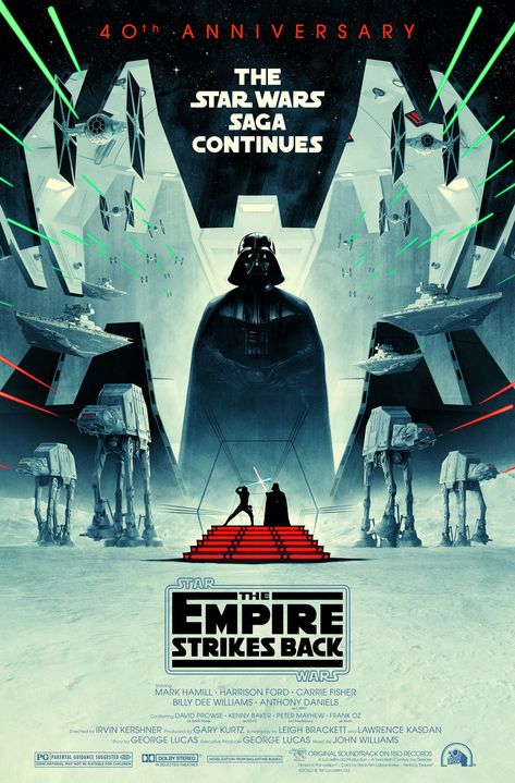 The Empire Strikes Back — The Art of Matt Ferguson Star Wars Art Wallpaper, Matt Ferguson, Billy Dee Williams, Parental Guidance, Film Poster Design, Empire Strikes Back, Mark Hamill, The Empire Strikes Back, George Lucas