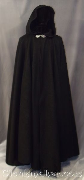 Winter Cloak, Medieval Cloak, Black Cloak, Cloak And Dagger, Black Cape, Black Hood, Hooded Cloak, Fantasy Dress, Fantasy Clothing