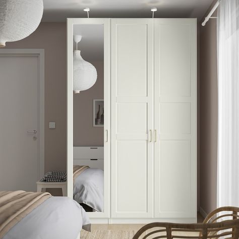 PAX / TYSSEDAL Combinaison armoire, blanc/miroir, 150x60x236 cm - IKEA Armoire Pax Ikea, Ikea Tyssedal, Ikea Wardrobe, Ikea Mirror, Ikea Pax Wardrobe, White Wardrobe, Ikea Bedroom, Pax Wardrobe, Mirrored Wardrobe