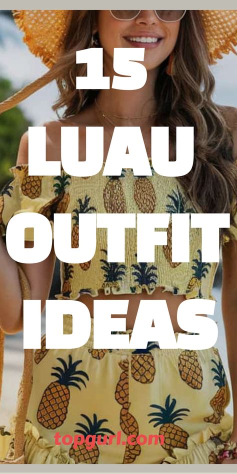 Luau Outfit Ideas Aloha Attire Women, Luau Outfit Ideas Women, Aloha Casual Attire Women, Tropical Outfits For School Spirit Week, Hawaii Date Night Outfit, Cute Luau Party Outfit, How To Dress For A Luau Party, Tiki Outfit Women Party, Tiki Boat Outfit