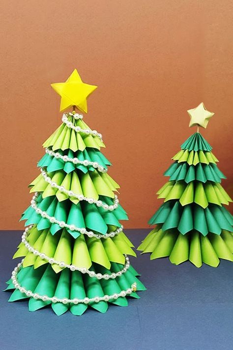 Hello friends, today I am sharing a 3D Tabletop Paper Christmas Tree making tutorial. It's very easy and simple Xmas tree instruction. #Craft #Christmas #Tree Paper Christmas Tree Diy, Diy Crafts For Christmas, 3d Paper Christmas Tree, Christmas Tree Making, 3d Christmas Tree, Christmas Tree Diy, Xmas Deco, Fun Christmas Crafts, Christmas Paper Crafts