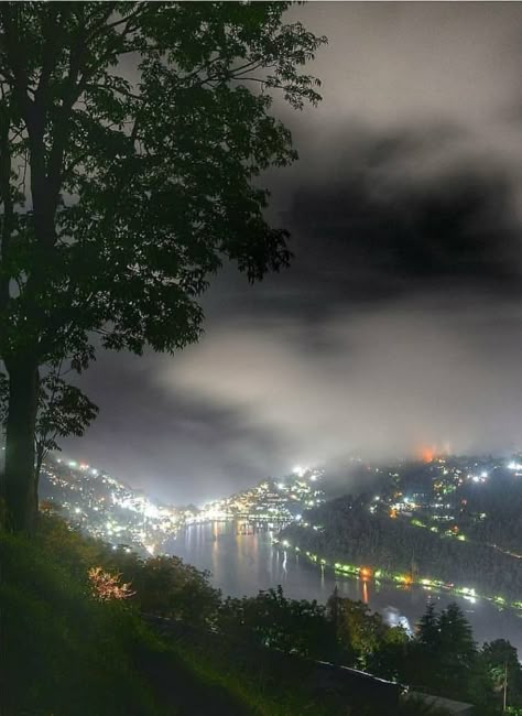 night light of Nainital uttarakhand Yeh Raatein Yeh Mausam, Nainital Uttarakhand, Mind Is Everything, India Travel Places, Whole Universe, Scenic Travel, Nainital, Landscape Photography Nature, Beautiful Locations Nature