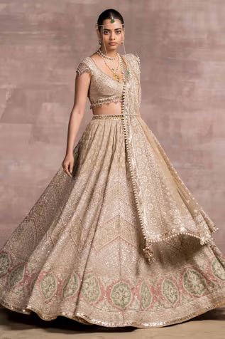 Dress For Marriage Function, Dress For Marriage, Muted Colour Palette, Chikankari Lehenga, Marriage Function, Muted Colour, Bridal Outfit, Tarun Tahiliani, Muted Color Palette