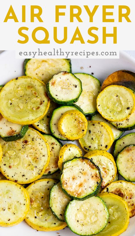 Airfry Squash Recipes, How To Cook Squash In Air Fryer, Squash In Air Fryer Oven, Cooking Squash In Air Fryer, Airfry Squash, Air Fryer Squash Recipes Yellow, Zucchini And Yellow Squash Recipes Air Fryer, Air Fryer Summer Squash, How To Cook Summer Squash