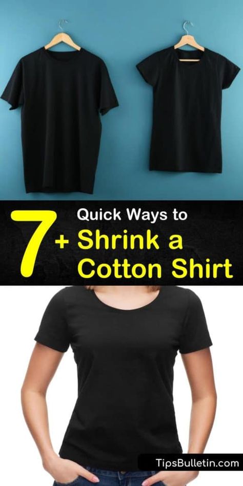 Follow these methods for how to shrink a cotton shirt, whether wanting to reduce it by one size or three. Use boiling water to shrink denim and cotton by hand. Toss your cotton-shirt and preshrunk items on a high heat setting in the washer and dryer for maximum shrinkage. #shrink #cotton #shirt How To Shrink A Shirt, How To Shrink Clothes, Chamois Shirt, Cleaning Painted Walls, Organizing Ideas, Diy Household, Boiling Water, Household Cleaners, Other Outfits