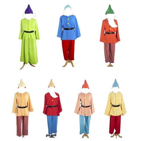 7 Dwarves Costume Diy, Seven Dwarves Costume Diy, Dwarfs Costume, Seven Dwarfs Costume, Zombie Couple Costume, Shrek Costumes, Snow White Halloween Costume, Snow White Characters, Shrek Jr