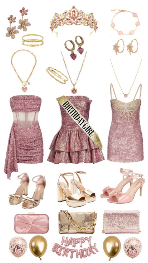 #pink #pinkbirthday #birthday #birthdayinspo #birthdaygirl #itgirl #fashioninspo #sweet16 #fyp Pink Outfits Aesthetic, Sweet 16 Outfits, 18th Birthday Outfit, 16th Birthday Outfit, Pink Sweet 16, Birthday Fits, Cute Fit, Evening Outfits, Pink Outfits