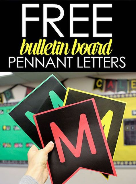 Free Teacher Fonts, Free Bulletin Board, Bulletin Board Borders Printable, Easy Bulletin Boards, Teacher Fonts, Bulletin Borders, Diy Bulletin Board, Bulletin Boards Classroom Decor, Classroom Banner