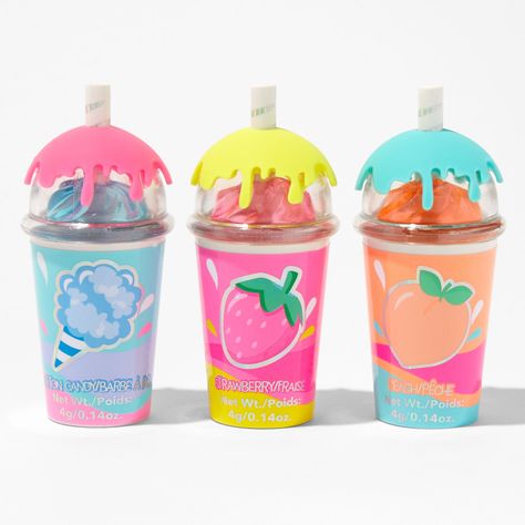 Drippin' Frappuccino Lip Balm Set - 3 Pack | Claire's US Claire's Makeup, Meliodas And Elizabeth, Lip Gloss Homemade, Lip Balm Collection, Lip Balm Set, Lip Cosmetics, Diy Lip Balm, Flavored Lip Balm, Milk Shakes