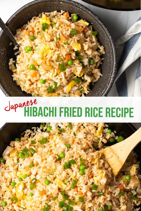 Japanese Hibachi Fried Rice Recipe, Hibachi Fried Rice Recipe, Hibachi Rice, Hibachi Fried Rice, Japanese Fried Rice, Hibachi Recipes, Homemade Fried Rice, Japanese Hibachi, Fried Rice With Egg