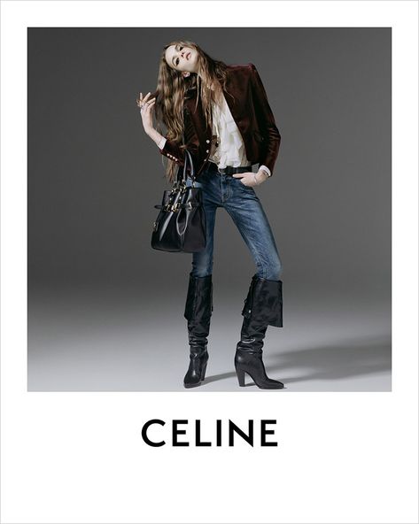 Lulu Tenney Models Celine Winter 2023 Collection Celine Campaign, 90s Models, Hedi Slimane, 2023 Collection, Winter 2023, Jean Paul, Top Model, Fitness Inspo, Fashion Sense