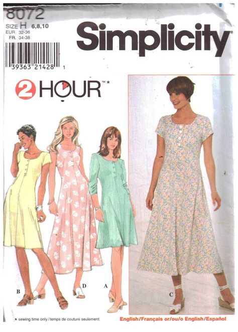 Simplicity 8072 Dress Size: H 6-8-10 Uncut Sewing Pattern https://pattern-walk.com/product/simplicity-8072-dress-size-h-6-8-10-uncut-sewing-pattern/ Pattern-Walk Mission Dresses, Simplicity Sewing Patterns Dresses, Flare Dress Pattern, Sewing Patterns Dresses, Dresses Sewing, Knit Dress Pattern, Modern Sewing Patterns, Knit Dresses, Paper Sewing Patterns