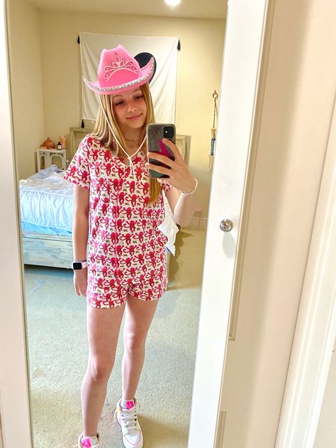 Roller Rabbit Pjs, Monkey Pajamas, Jordan 1 Mids, Pajamas Aesthetic, Girl Mirror, Pink Cowboy Hat, Pink Cowboy, Roller Rabbit, Preppy Girl