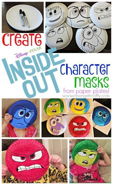 Add to the fun of exploring emotions with Disney's Inside Out by making these fun Inside Out character masks! Inside Out Party Ideas, Plate Crafts For Kids, Diaper Bouquet, Inside Out Emotions, Zones Of Regulation, Inside Out Characters, Emotions Activities, Paper Plate Crafts For Kids, Steel Magnolias