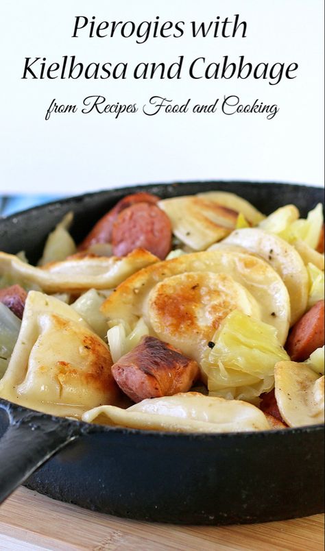 Pierogies with Kielbasa and Cabbage #WeekdaySupper - Recipes Food and Cooking Kielbasa And Cabbage, Pierogi Recipe, Kielbasa Recipes, Paleo Crockpot, German Recipes, Paleo Dinner, Kielbasa, Cabbage Recipes, European Food