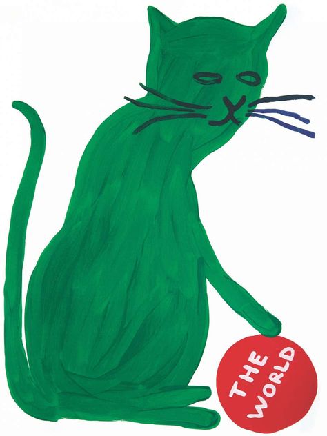 David Shrigley - Untitled -- Screen Print, Green Cat, The World, Text Art by David Shrigley For Sale at 1stDibs Printable Wall Collage, John Baldessari, David Shrigley, Green Cat, Art Cat, Selling Artwork, Text Art, Woven Paper, Artist Websites