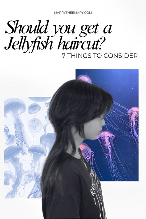 Should You Get a Jellyfish Haircut? 7 Things to Consider Curtain Bangs Jellyfish Haircut, Unstyled Jellyfish Haircut, Jellyfish Haircut Unstyled, Jellyfish Cut Short, Wavy Jellyfish Haircut, Jellyfish Haircut 360, Layered Jellyfish Haircut, Jellyfish Haircut Braids, Jellyfish Haircut Men