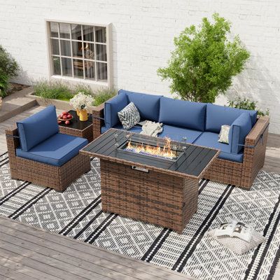 Fire pit off patio