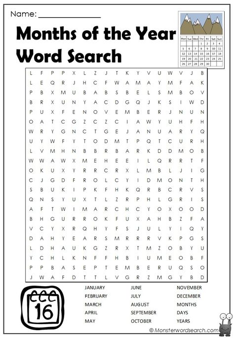 Months of the Year Word Search Months Of The Year Word Search, March Word Search, Printable Months Of The Year, Word Search Free Printable, Word Puzzles For Kids, Ingles Kids, Kids Word Search, Free Printable Word Searches, Word Search Printables