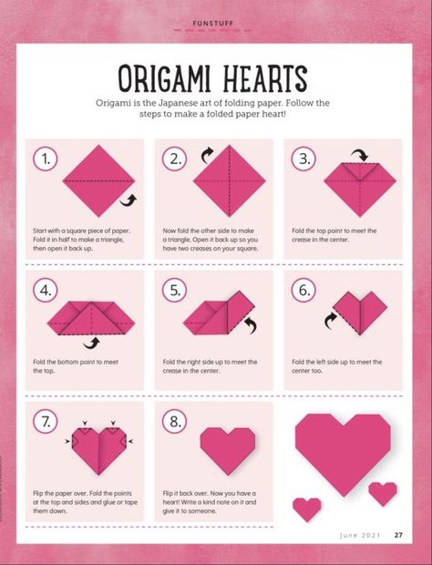 Book Page Heart Garland, Origami Out Of Post It Notes, Orgamini Gifts, How To Make A Heart Out Of Post It Notes, Post It Note Heart Origami, How To Make A Heart With Sticky Notes, How To Make Sticky Note Hearts, Post It Heart Origami, Easy Paper Gift Ideas