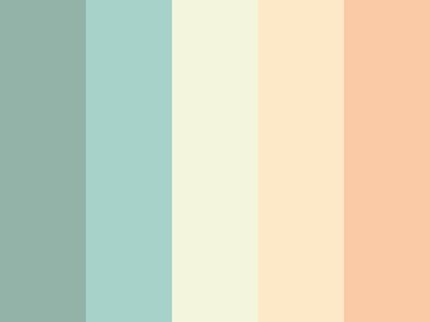 "[VCC] Sunbleached" by amael Cobrasnake, faded, green, ivory, muted, salmon, soft, vcc Faded Color Palette, Magic Color Palette, Colour Pallettes, Flat Color Palette, Palette Challenge, Cool Color Palette, Hex Color Palette, Color Palette Challenge, Colour Pallets