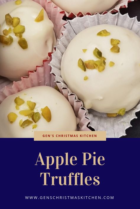 Apple Truffles, Caramel Apple Truffles, Apple Cider Truffles, Apple Pie Truffles, Apple Pie Truffle Recipe, Cranberry Pistachio Truffles, Christmas Cranberry Pistachio White Chocolate Truffles, Apple Broccoli Salad, Chocolate Apples