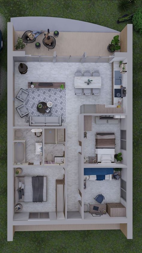 Kitchen L Shape Layout, Japandi Small House, Small Traditional Japanese House, Small Kitchen L Shape, Simple 2 Bedroom House Plans, Traditional Japanese House Layout, Kitchen L Shape, Japanese House Layout, Small Japanese House