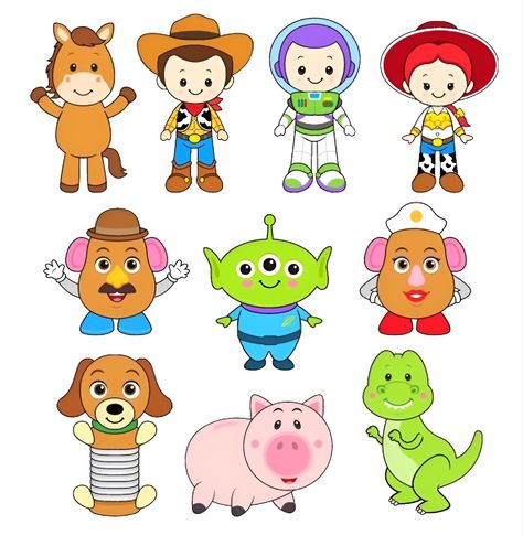 Toy Story Character Design, Toy Story Characters Drawings, Personajes Toy Story, Toy Story Kawaii, Toy Story Clipart, Toy Story Character, Toy Story Crafts, Toy Story Party Decorations, Dibujos Toy Story