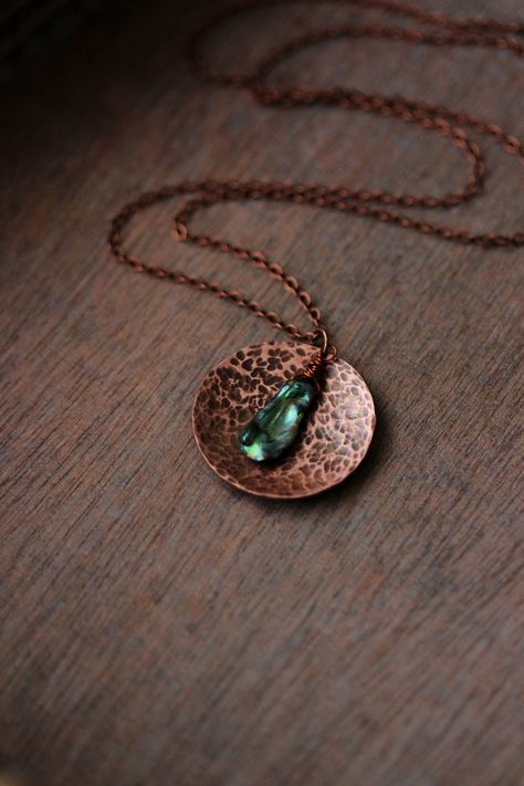 Copper Jewellery Handmade, Hammered Copper Necklace, Copper Necklace Handmade, Copper Jewellery, Copper Jewelry Handmade, Copper Sheets, Green Copper, Copper Pendant, Copper Necklace