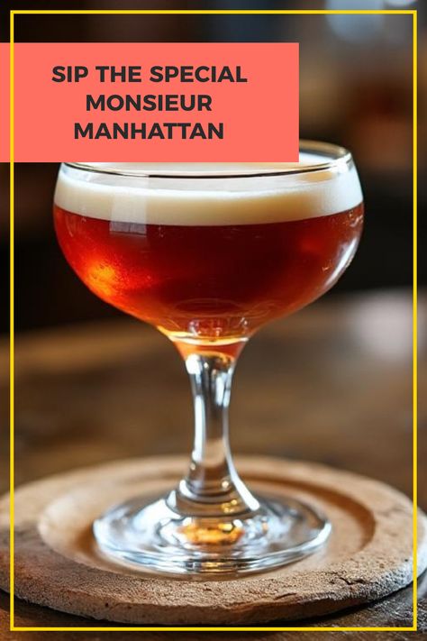 Looking for a fresh twist for your next cocktail night? Try the Monsieur Manhattan! This delightful variation of the classic Manhattan features smooth brandy and sweet Demerara Gum Syrup, bringing a new depth you won’t forget. Perfect for whiskey lovers and cocktail enthusiasts alike, this drink is sure to impress your friends with both its rich flavor and intriguing story. Learn how to make this cocktail and elevate your mixology skills while enjoying its complex taste that celebrates traditional flavors. Cheers to new adventures! Rob Roy Cocktail, Whisky Mac, Manhattan Style, Apple Cocktail, Manhattan Cocktail, Fall Cocktails Recipes, Fall Cocktail, Whiskey Cocktail, Aromatic Bitters