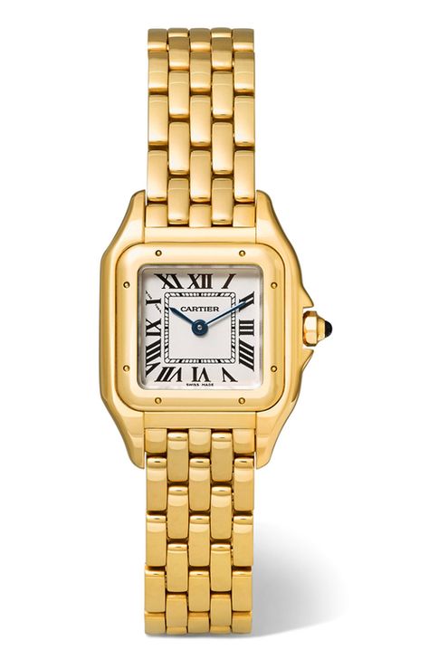 Cartier montre Panthère small Stile Blair Waldorf, Cartier Panthere, Luxury Watch Brands, Cartier Santos, Cartier Jewelry, Cartier Watch, Fine Watches, Rose Gold Watch, Gold Case