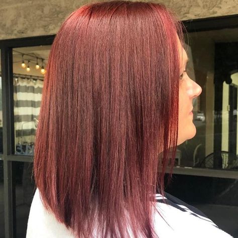 How to Fix Hair Color That's Too Red: Hair Color Specialist Explains Growing Out Red Dyed Hair, Level 6 Red Hair, Level 6 Red Hair Color, Red Hair With Silver Highlights, Red Tint Hair, Purple Red Hair Color, Auburn Red Hair Color, Red Purple Hair, Deep Red Hair