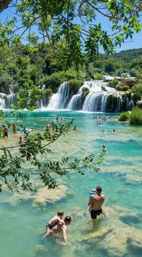 Krka Waterfalls Croatia, Croatia Krka National Park, Croatia Hiking, Croatia Waterfalls, Krka Croatia, Croatia Nature, Summer In Croatia, Croatia National Park, Croatia Zadar